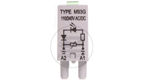 Moduł sygnalizacyjny LV (dioda LED zielony + warystor V) 110-230V AC/DC M93G szary 854860