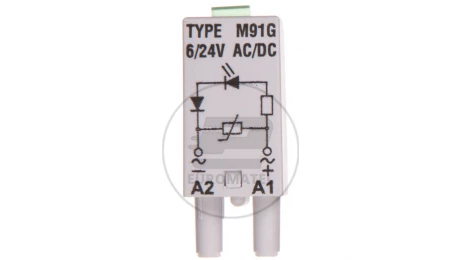 Moduł sygnalizacyjny LV (dioda LED zielony + warystor V) 6-24 V AC/DC M91G szary 854856