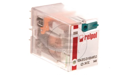 Przekaźnik przemysłowy miniaturowy 2P 24V DC IP40 AgNi R2N-2012-23-1024-WTLD 860399