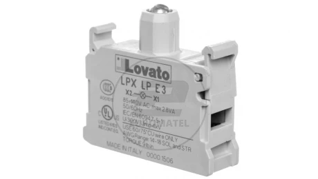 Oprawka z LED zielony 85-140V AC LPXLPE3