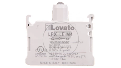 Oprawka z LED czerwona 185-265V AC/DC LPXLEM4