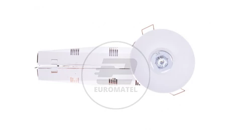 Oprawa awaryjna LED 1W 3h AXEP ECO IP20/20 1W (opt. otwarta) jednozadaniowa biała AXPO/1W/E/3/SE/X/WH