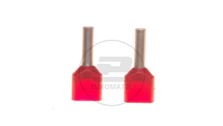 Końcówka tulejkowa izolowana HI 2x1/8 DIN E08KH-02020101101 /500szt./