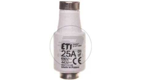 Wkładka bezpiecznikowa 25A DII gF / BiWts 690V AC/440V DC E27 002312126 /5szt./