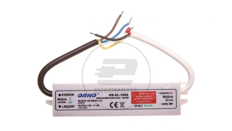 Zasilacz do oświetlenia LED 90-265V AC/12V DC 12W IP67 OR-ZL-1602