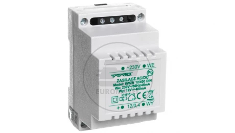 Zasilacz na szynę /do elektrozaczepu/ 230V AC/12V DC T-90