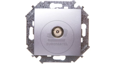 Simon 15 Gniazdo antenowe TV aluminium metalizowane 1591475-026