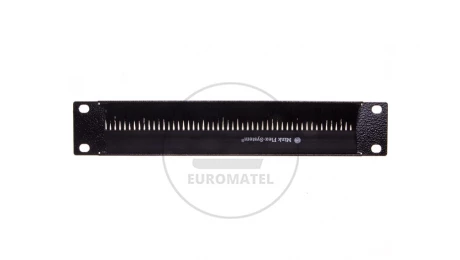 Panel z przepustem szczotkowym 10 cali 1U 44x255x3mm czarny 10-0008C
