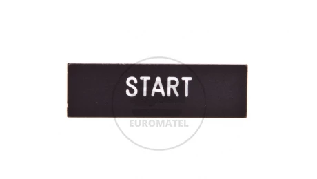 Etykieta opisana 8x27mm czarna START do uchwytów 30x40mm ZBY02303