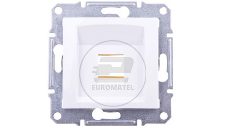Sedna Płytka do gniazda komputerowego pojedynczego RJ45 kat. 5e UTP biała SDN4300321