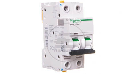 Wyłącznik nadprądowy 1P+N C 63A 10kA AC iC60H-C63-1N A9F07663