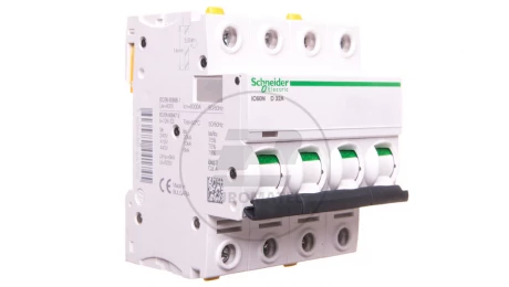 Wyłącznik nadprądowy 4P D 32A 6kA AC iC60N-D32-4 A9F05432