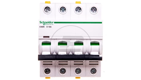 Wyłącznik nadprądowy 4P D 16A 6kA AC iC60N-D16-4 A9F05416