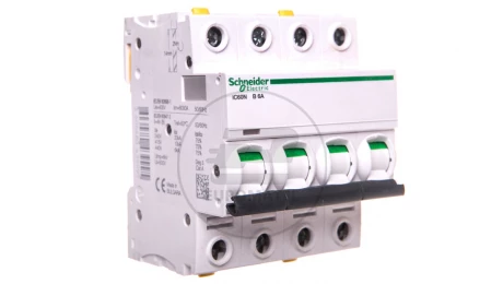 Wyłącznik nadprądowy 4P B 6A 6kA AC iC60N-B6-4 A9F03406