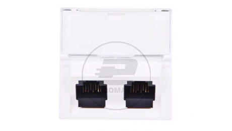 MOSAIC Gniazdo komputerowe podwójne RJ45 kat.6 UTP 2M 45st białe 076504