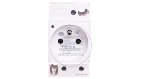Gniazdo modułowe z lampką iPC 2P+E 10/16A 250V na szynę białe A9A15307