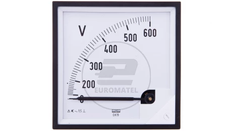 Woltomierz analogowy 96x96 N IP50 E616 600V pozycja pracy C3 K=90 st. bez atestu KJ EA19N E61600000000