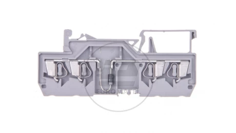 Złączka szynowa 4-przewodowa z diodą 1N4007 2,5mm2 szara 280-815/281-410