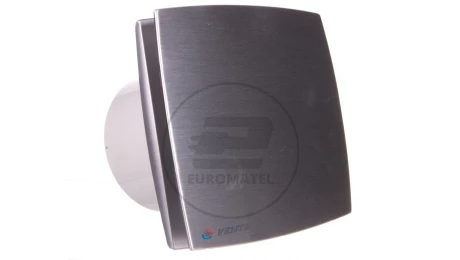 Wentylator łazienkowy fi 125 230V 16W 167m3/h 34dB z timerem szczotkowane aluminium 125LDATMET