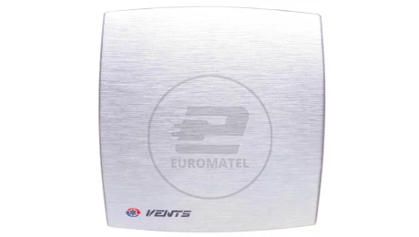 Wentylator osiowy fi 100 230V 14W 88m3/h 33dB timer i higrostat szczotkowane aluminium 100LDATHMET