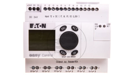 Sterownik easyControl 12we/6wy (przekaźników) 24V DC klawiatura wyświetlacz LCD EC4P-222-MRXD1 106401