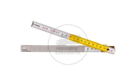 Miara składana drewniana 1 m biało-żółta 26C005
