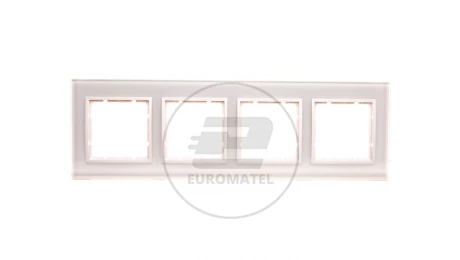 Berker B.7 Glas Ramka szklana poczwórna śnieżnobiała 10146909
