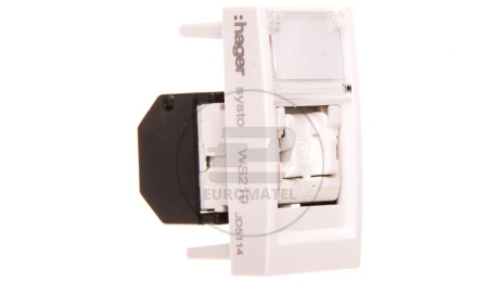 Systo Gniazdo komputerowe pojedyncze RJ45 kat. 6 UTP z polem opisowym 1 moduł białe WS219