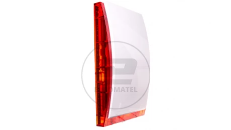 Sygnalizator optyczno-akustyczny, zewnętrzny, z czerwonym światłem LED, wewn. osłona metalowa SP-4003 R