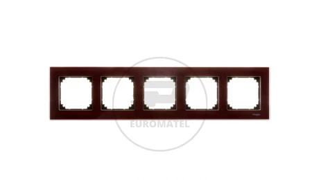 Merten M-Elegance Ramka pięciokrotna szklana rubinowa MTN4050-3206
