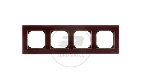 Merten M-Elegance Ramka poczwórna szklana rubinowa MTN4040-3206