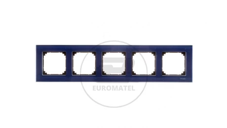 Merten M-Elegance Ramka pięciokrotna szklana szafirowa MTN4050-3278