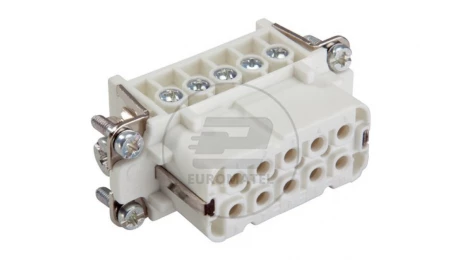 Wkład złącza 10P+PE żeński 16A 250V EPIC H-A 10 BS 10441000
