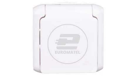 FORIX Gniazdo pojedyncze z/u 16A IP44 z przesłonami białe 782375