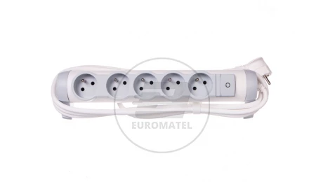 HELMO Przedłużacz komfort z wyłącznikiem 5x2P+Z 3m 50080