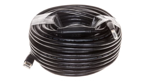 Kabel połączeniowy ze wzmacniaczem HDMI Highspeed 1.4 z Eth. GOLD Typ HDMI A/HDMI A, M/M czarny 30m AK-330118-300-S