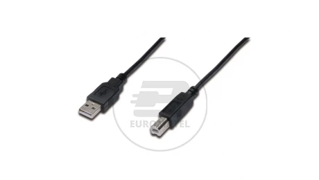 Kabel połączeniowy USB 2.0 Typ USB A/USB B, M/M czarny 3m AK-300102-030-S