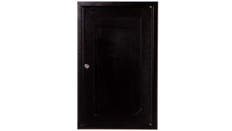 Szafa RACK 10 9U 310x300mm IP30 RAL9005 (drzwi przeszklone) SZW-10-9U-30-DS-C 19-7010SZW-10-9U-30-DS-C