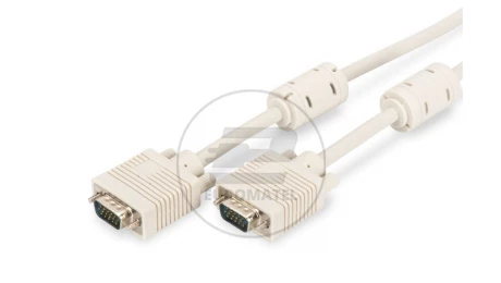 Kabel połączeniowy VGA Typ DSUB15/DSUB15, M/M beżowy 10m AK-310103-100-E