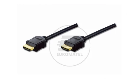 Kabel połączeniowy HDMI Highspeed 1.4 z Eth. GOLD Typ HDMI A/HDMI A, M/M czarny 2m AK-330114-020-S