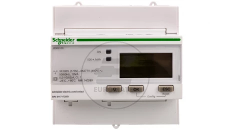 Licznik energii elektrycznej 1/3-fazowy 63A 100-277/173-480V kl.1 cyfrowy modułowy iEM3100 A9MEM3100