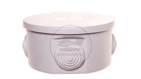 Puszka hermetyczna natynkowa fi 100mm IP44 szara PO-100 31.3