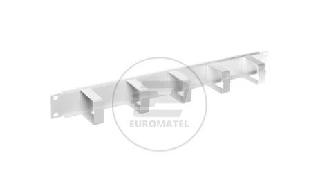 Organizator kablowy poziomy metalowy 1U szary 19-0037S