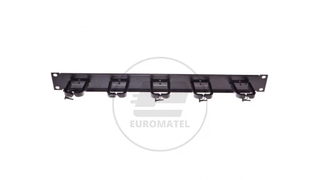 Organizator kablowy poziomy/pionowy haczyki plastikowe RAL9005 19-0038C