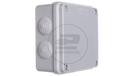 Puszka hermetyczna natynkowa 108x108x56mm IP44 szara PH-1A.3 28.13