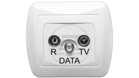 Simon Akord Gniazdo antenowe R/TV/DATA białe AAD/11