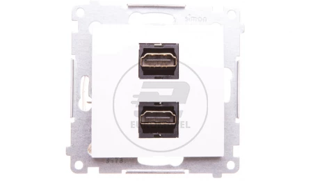 Simon 54 Gniazdo podwójne HDMI białe DGHDMI2.01/11