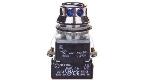 Przycisk sterowniczy 30mm niebieski z samopowrotem z podświetleniem 2Z NEF30-KLXY/24V