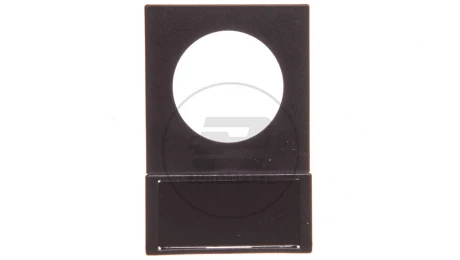 Tabliczka opisowa 38x25mm czarna prostokątna Q25TS-01 046184