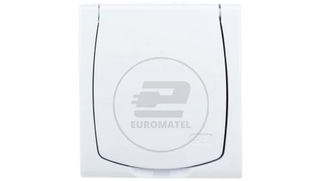 MADERA Gniazdo hermetyczne pojedyncze z/u IP44 klapka biała GNH-1NZ/00/w